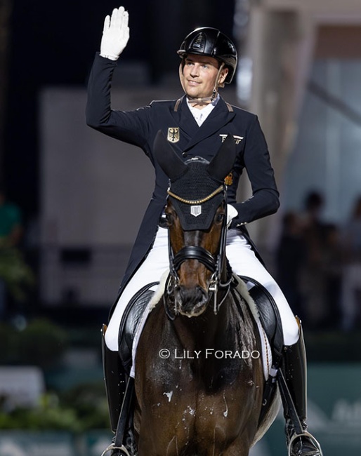 Frederic Wandres and Verrenberg at the 2026 CDI-W Wellington:: Photo © Lily Forado