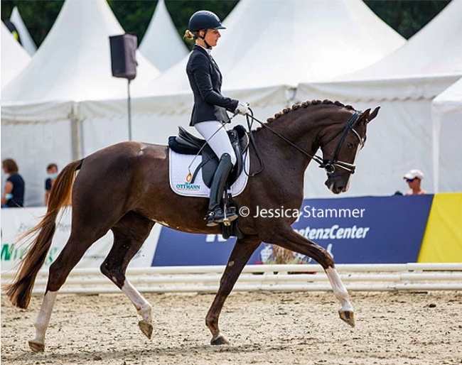 Bianca Nowag and Baroness Bibi at the 2021 Bundeschampionate :: Photo © Jessica Stammer