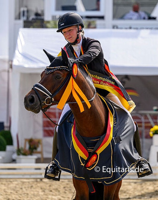 Tanja Fischer and Darf Ich Bitten at the 2023 Bundeschampionate :: Photo © Equitaris