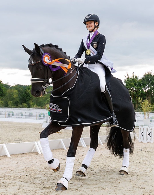 Viktoria von Braunmühl on First Class at the 2025 European Junior Riders Championships :: Photo © Libby Law