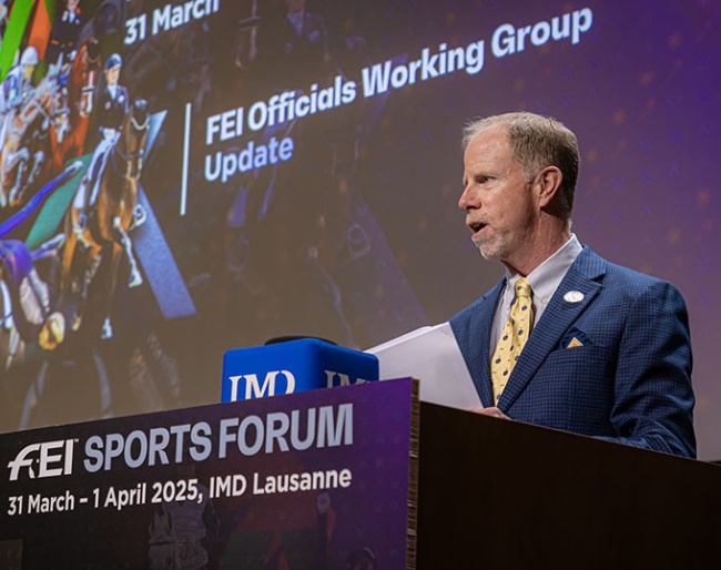 Mark Samuel at the 2025 FEI Sports Forum in Lausanne :: Photo © FEI/Germain Arias-Schreiber