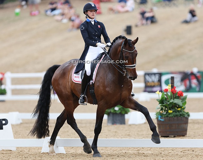 Sophia Ludvigsen and Blue Hors Elliott at the 2022 European Young Riders Championships :: Photo © Astrid Appels