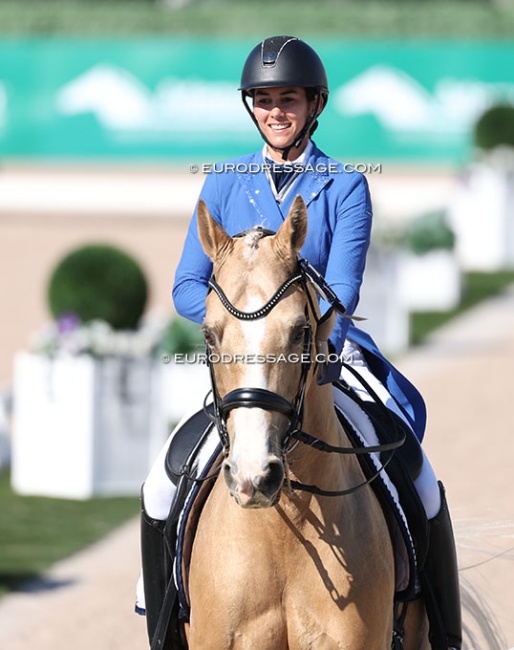 Nicole Acosta on Cali at the 2026 CDI-W Wellington :: Photo © Astrid Appels