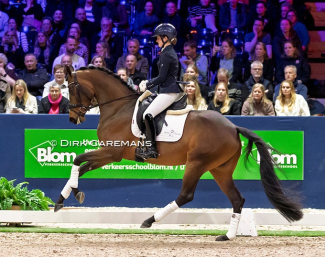 Phoebe Peters and McMary at the 2025 KWPN Stallion Licensing :: Photos © Dirk Caremans