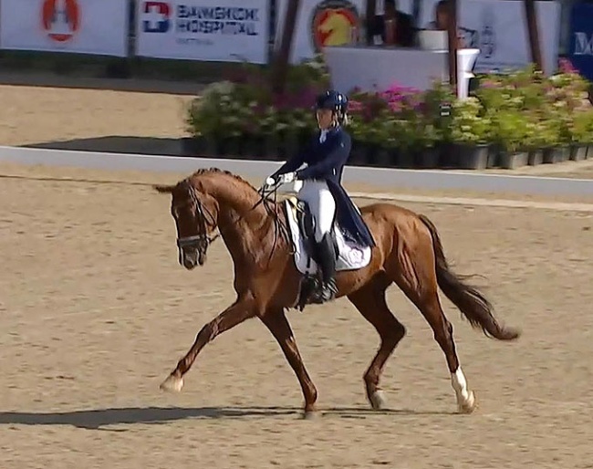 Dania Gschwind-Widmer on Cennin at the 2025 FEI Asian Championships in Pattaya