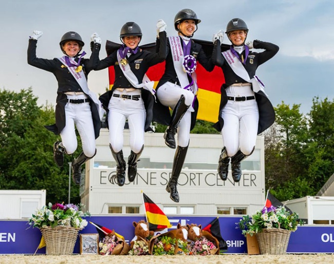 The German team won gold at the 2026 European Junior Riders Championships :: Photos © Lukasz Kowalski