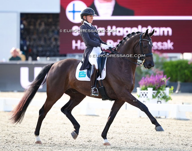 Stella Hagelstam on her home bred Hagels Prince Nassak at the 2026 CDIO Hagen :: Photo © Astrid Appels