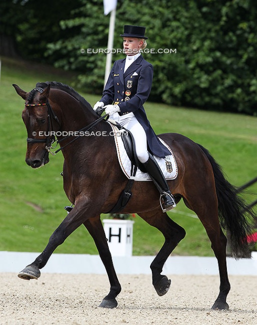 Annabel Frenzen and Cristobal at the 2011 European Young Riders Championships :: Photo © Astrid Appels