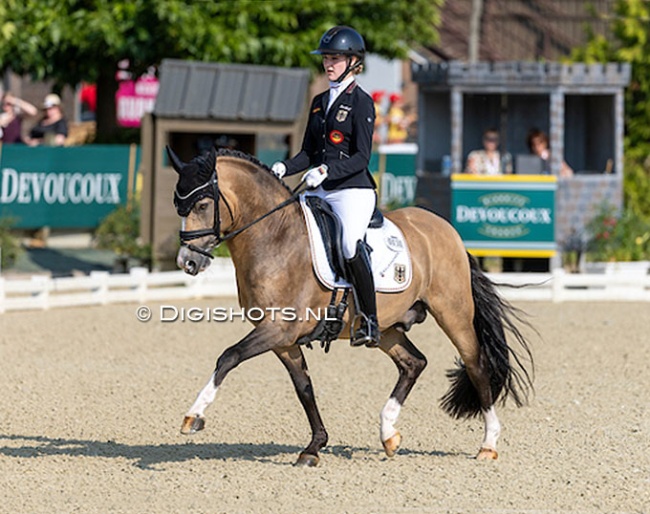 Leni-Sophie Gosmann and Diamantini at the 2026 European Pony Championships :: Photo © Digishots