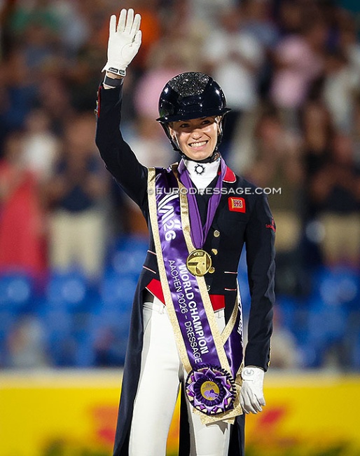 Double gold for Charlotte Fry at the 2026 World Championships in Aachen :: Photo © Astrid Appels