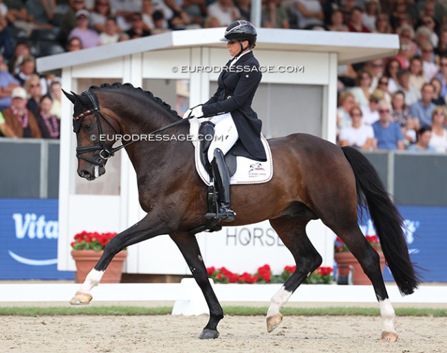 Dorothee Schneider and Segantini at the 2025 World Young Horse Championships :: Photo © Astrid Appels
