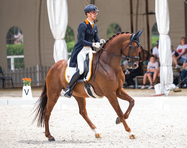 Marten Luiten on Johnnie at the 2026 European Under 25 Championships :: Photo © Lukasz Kowalski