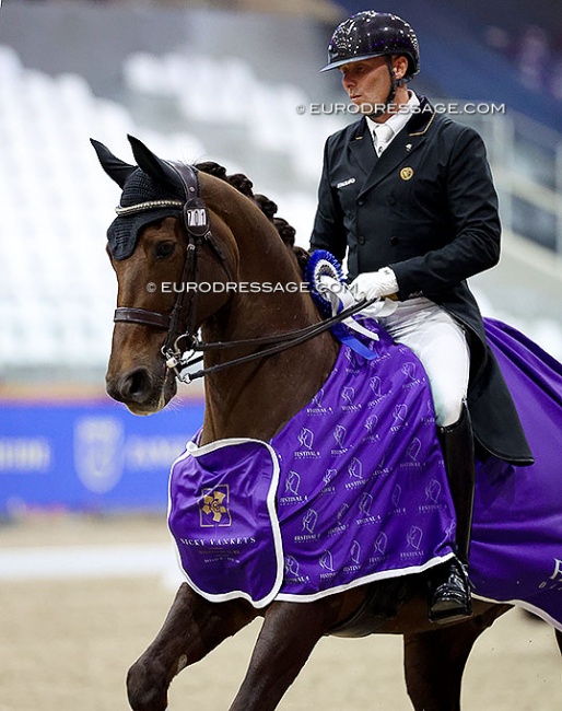 Jeroen Devroe and Jackpot win the 3* Grand Prix at the 2026 CDI Opglabbeek :: Photo © Astrid Appels